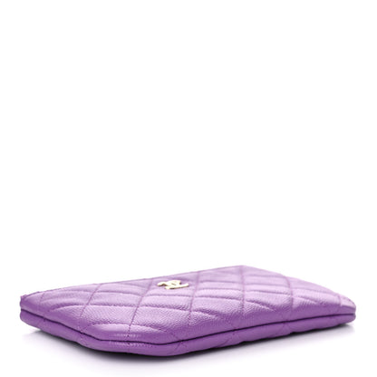 Chanel Caviar Quilted Small Pouch Purple 4 of 11