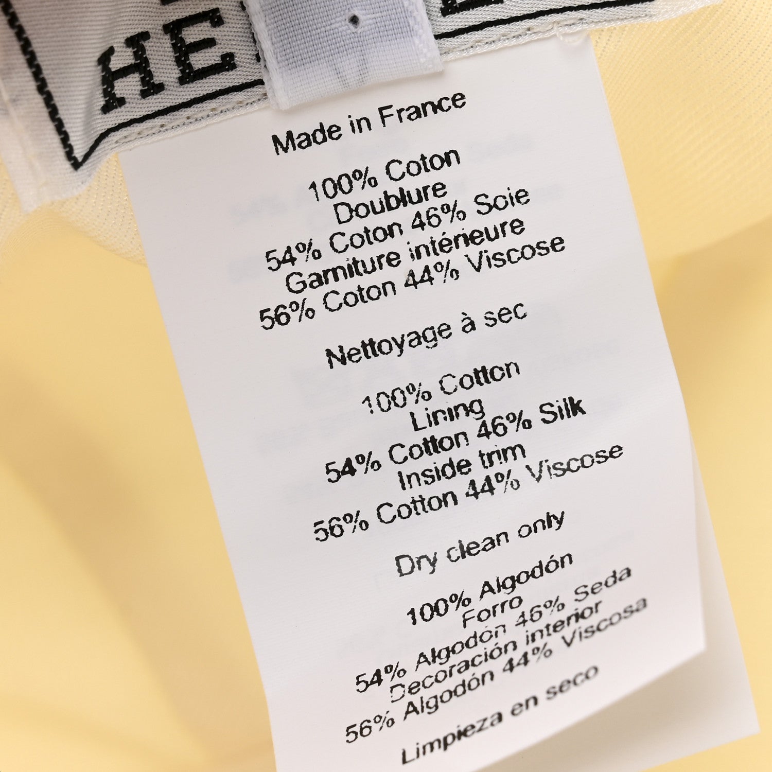 Hermes Cotton Davis Pois Medor Cap 58 Ecru 9 of 9