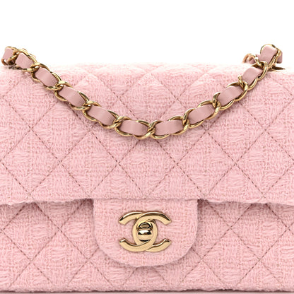 Chanel Tweed Quilted Mini Rectangular Flap Light Pink 8 of 11