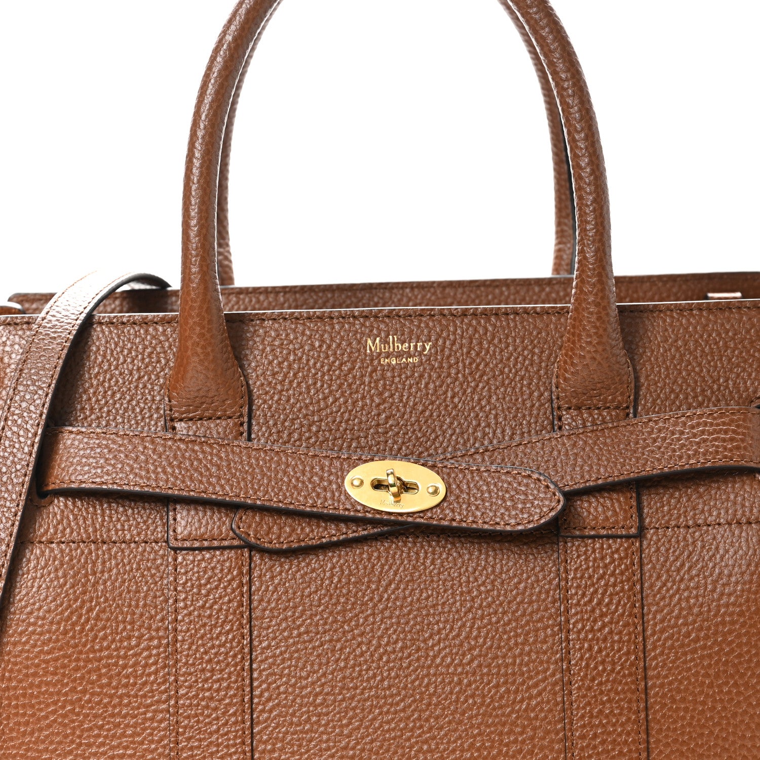 Mulberry Grain Vegetable Tanned Calfskin Small Zipped Bayswater Oak 7 of 11