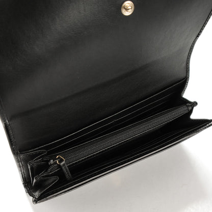 Gucci Shade Lux Calfskin Swarovski Crystal GG Sparkling Continental Wallet Black 5 of 7
