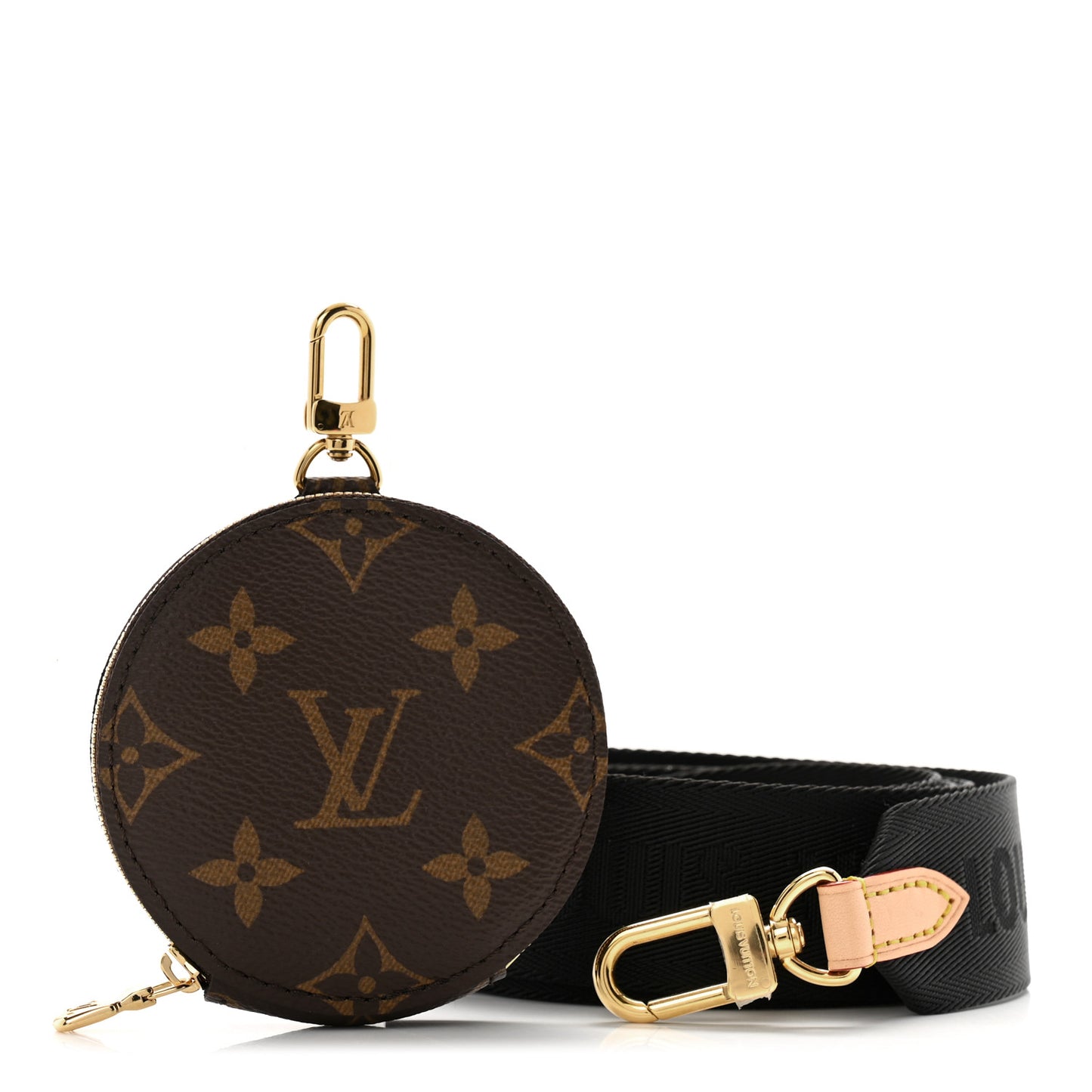 Monogram Multi Pochette Accessories Bandouliere Shoulder Strap Black