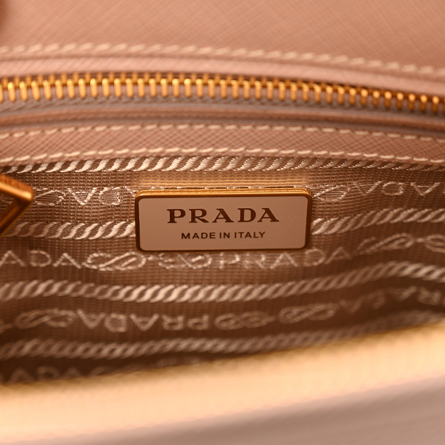 Saffiano Lux Mini Galleria Double Zip Tote Cipria