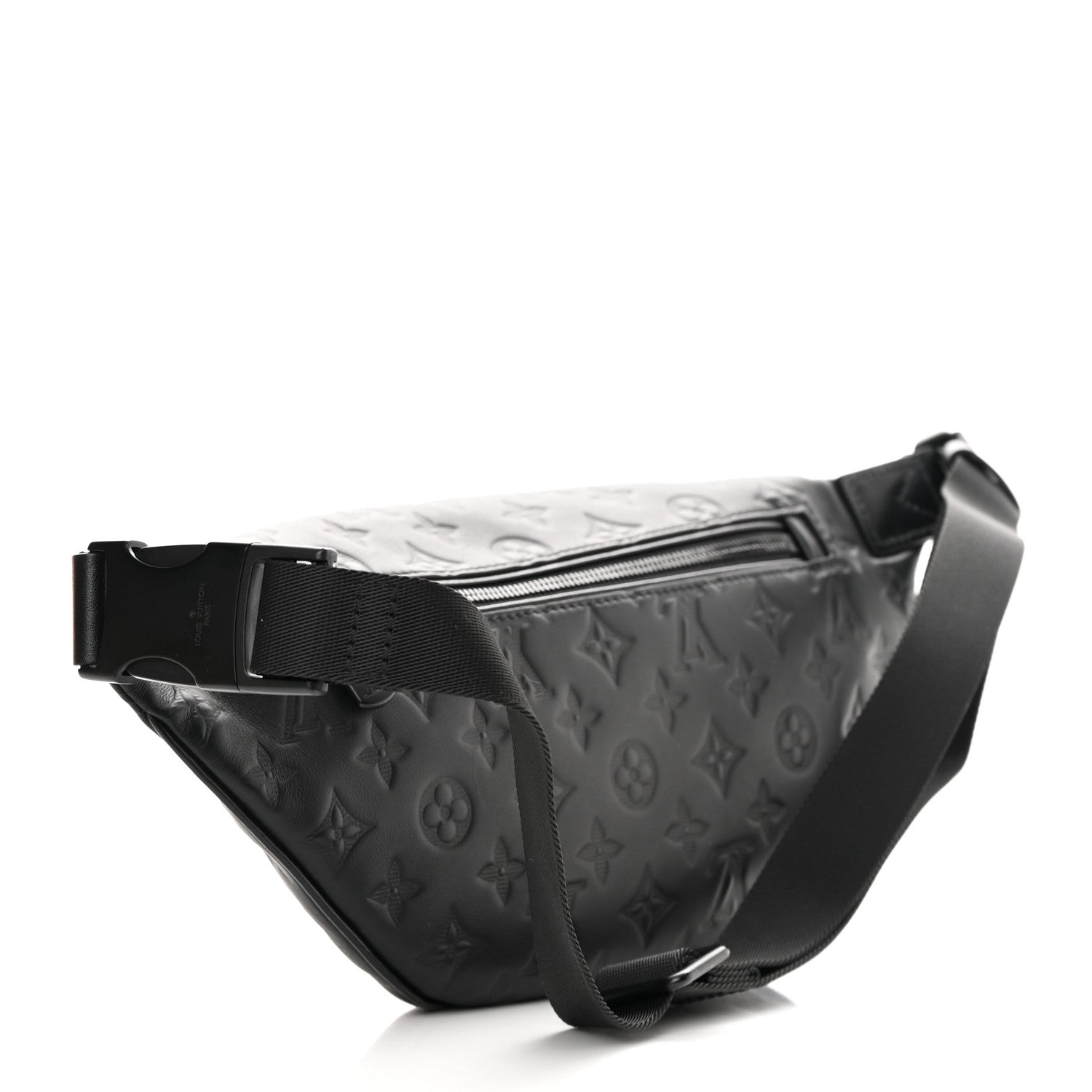 Louis Vuitton Calfskin Monogram Shadow Discovery Bumbag Black 3 of 12