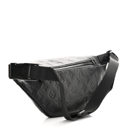 Louis Vuitton Calfskin Monogram Shadow Discovery Bumbag Black 3 of 12