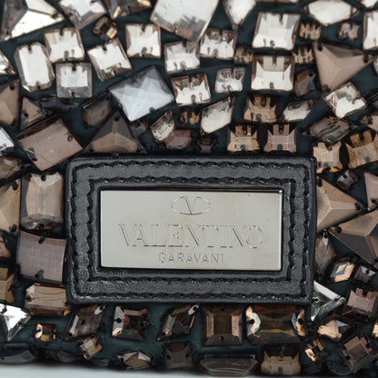 Valentino Garavani Vitello Crystal Ombre Tote Black 5 of 8