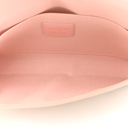 Louis Vuitton Damier Azur Calfskin Pochette Felicie Eau De Rose 6 of 20