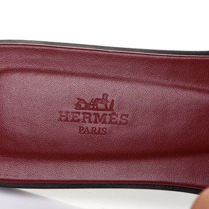 Hermes Calfskin Oran Sandals 40 Rouge Tomette 8 of 11