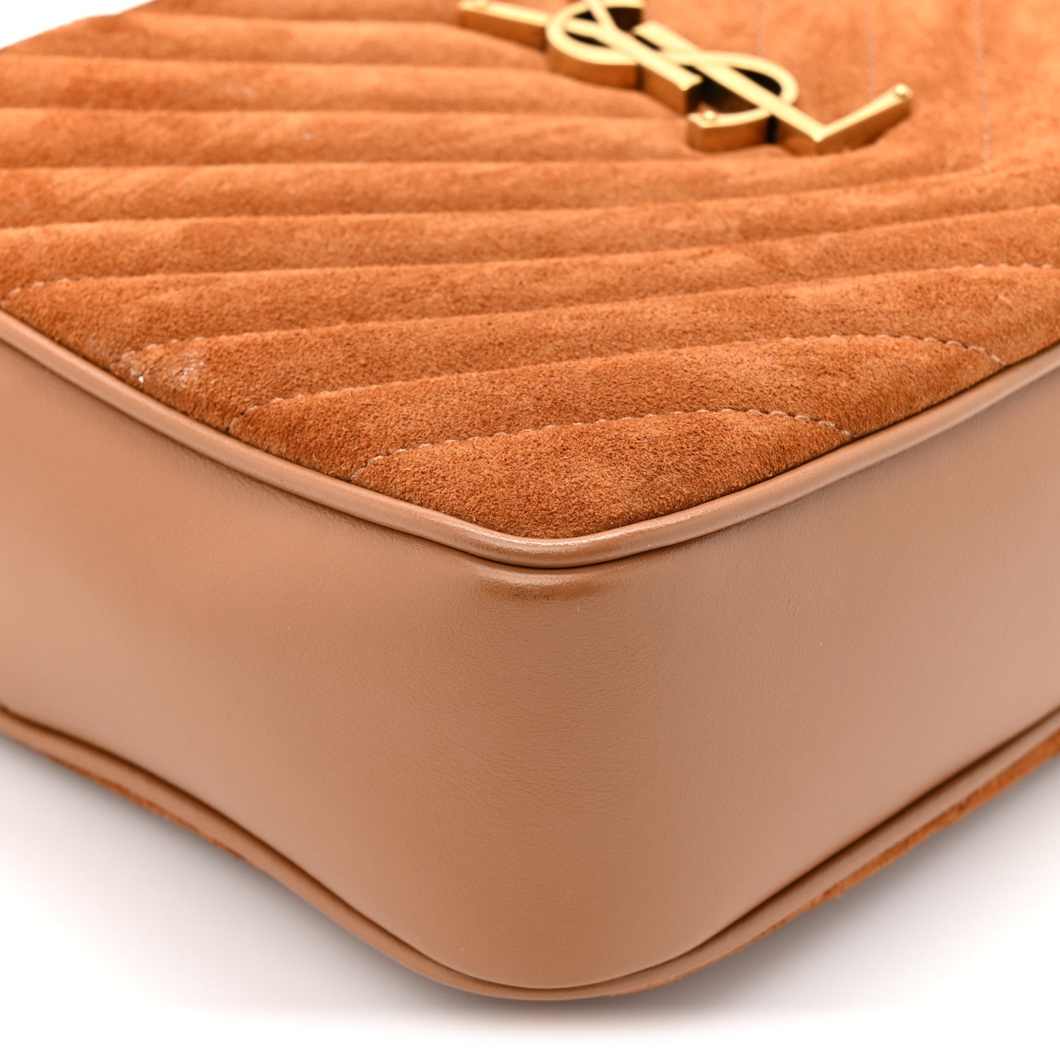 Saint Laurent Suede Matelasse Monogram Lou Camera Bag Cinnamon 11 of 12