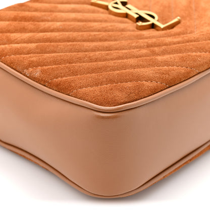 Saint Laurent Suede Matelasse Monogram Lou Camera Bag Cinnamon 11 of 12