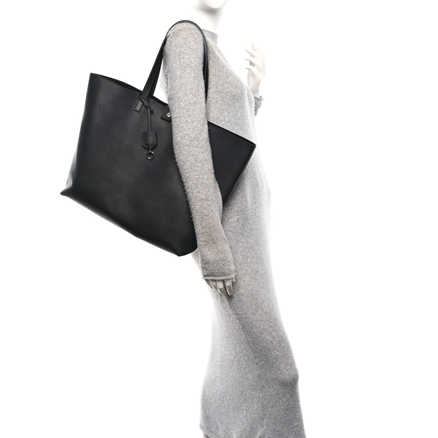 Saint Laurent Calfskin Large Shopping Tote Black 2 of 11