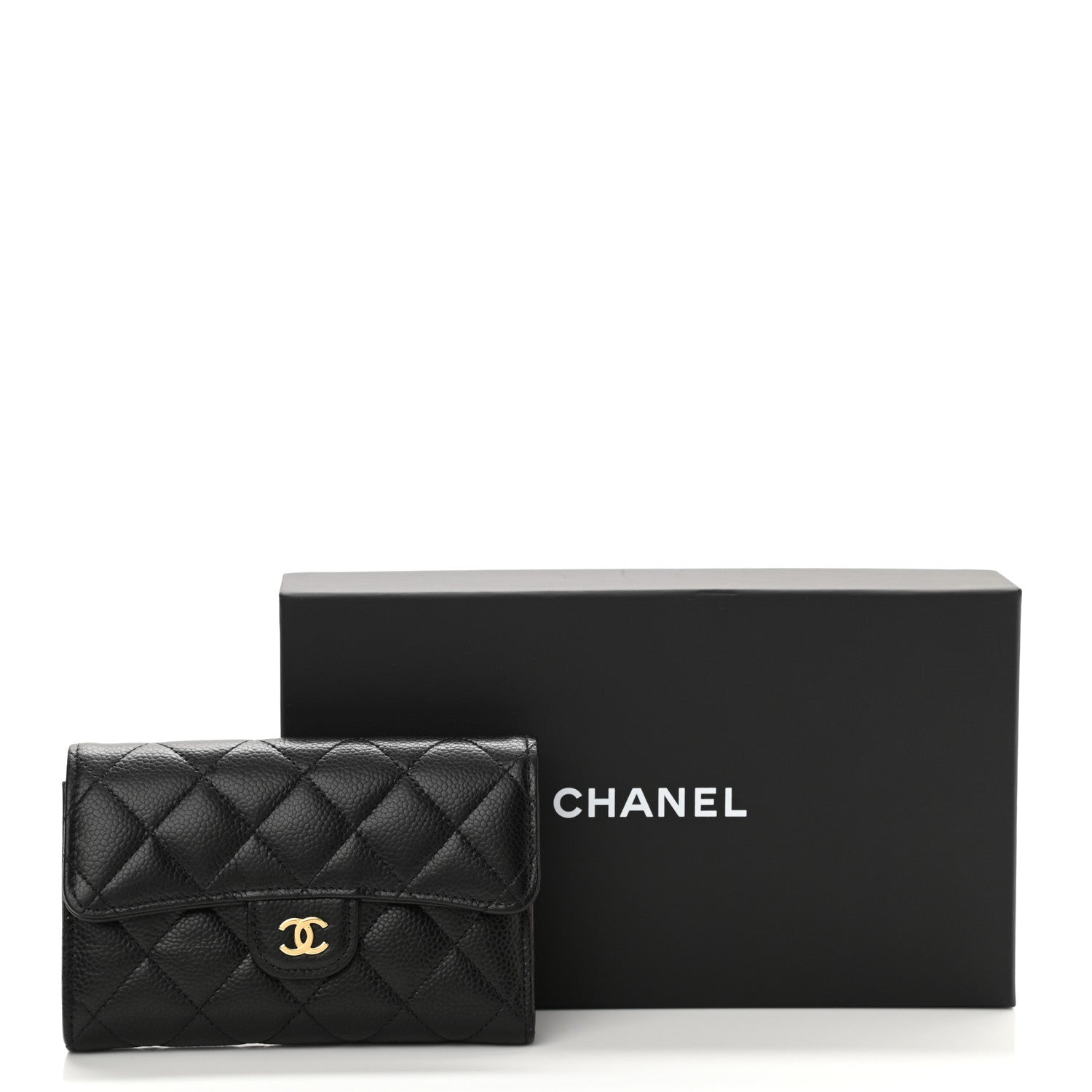 Chanel Caviar Quilted Medium Flap Wallet Black 9 of 9