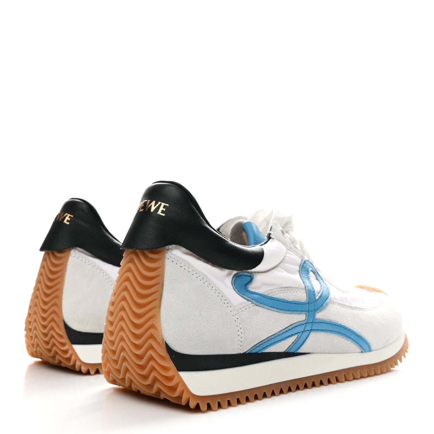 Loewe Fabric Suede Flow Retro Runner Sneakers 38 White Blue 5 of 10