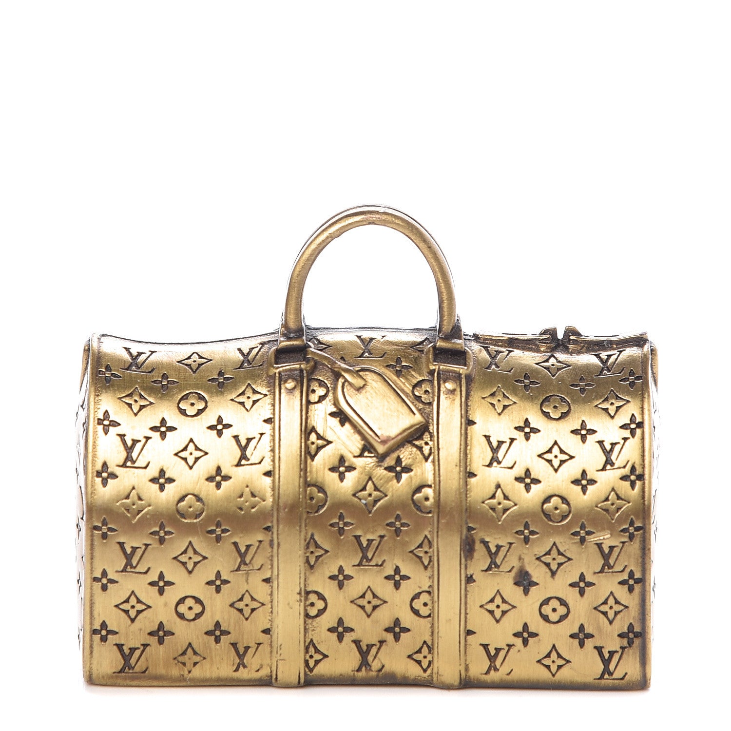 Louis Vuitton Antique Brass Keepall Paperweight 1 of 5