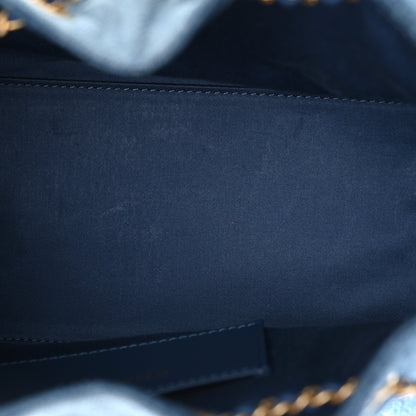 Chanel Washed Denim Quilted Small Chanel 25 Handbag Blue 5 of 10