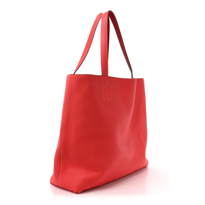 Hermes Taurillon Clemence Double Sens Reversible Tote 36 Rose Jaipur Bougainvillea 4 of 18