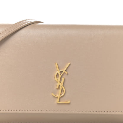 Saint Laurent Smooth Calfskin Monogram Phone Holder Crossbody Dark Beige 8 of 10