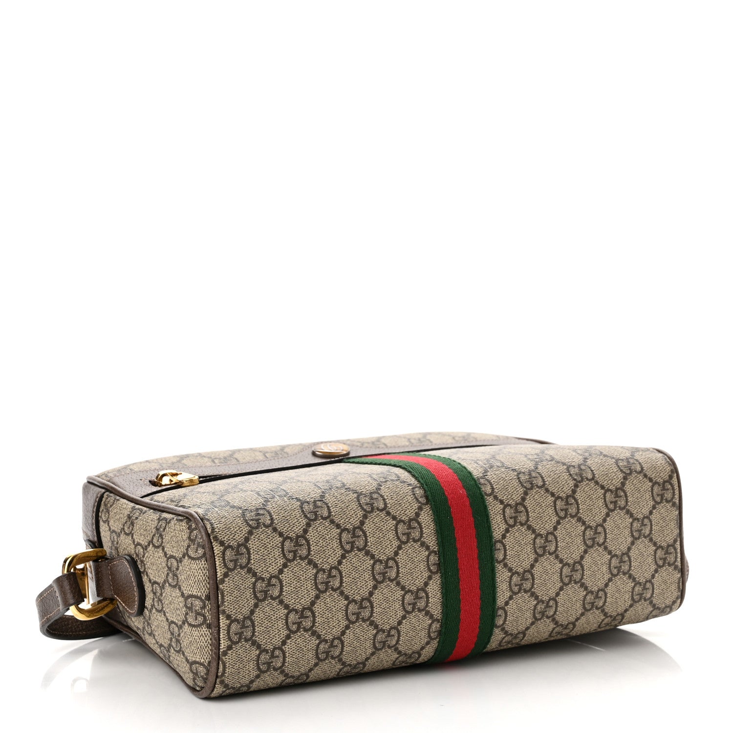 Gucci GG Supreme Monogram Web Small Ophidia Shoulder Bag Brown 4 of 10