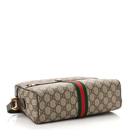 Gucci GG Supreme Monogram Web Small Ophidia Shoulder Bag Brown 4 of 10