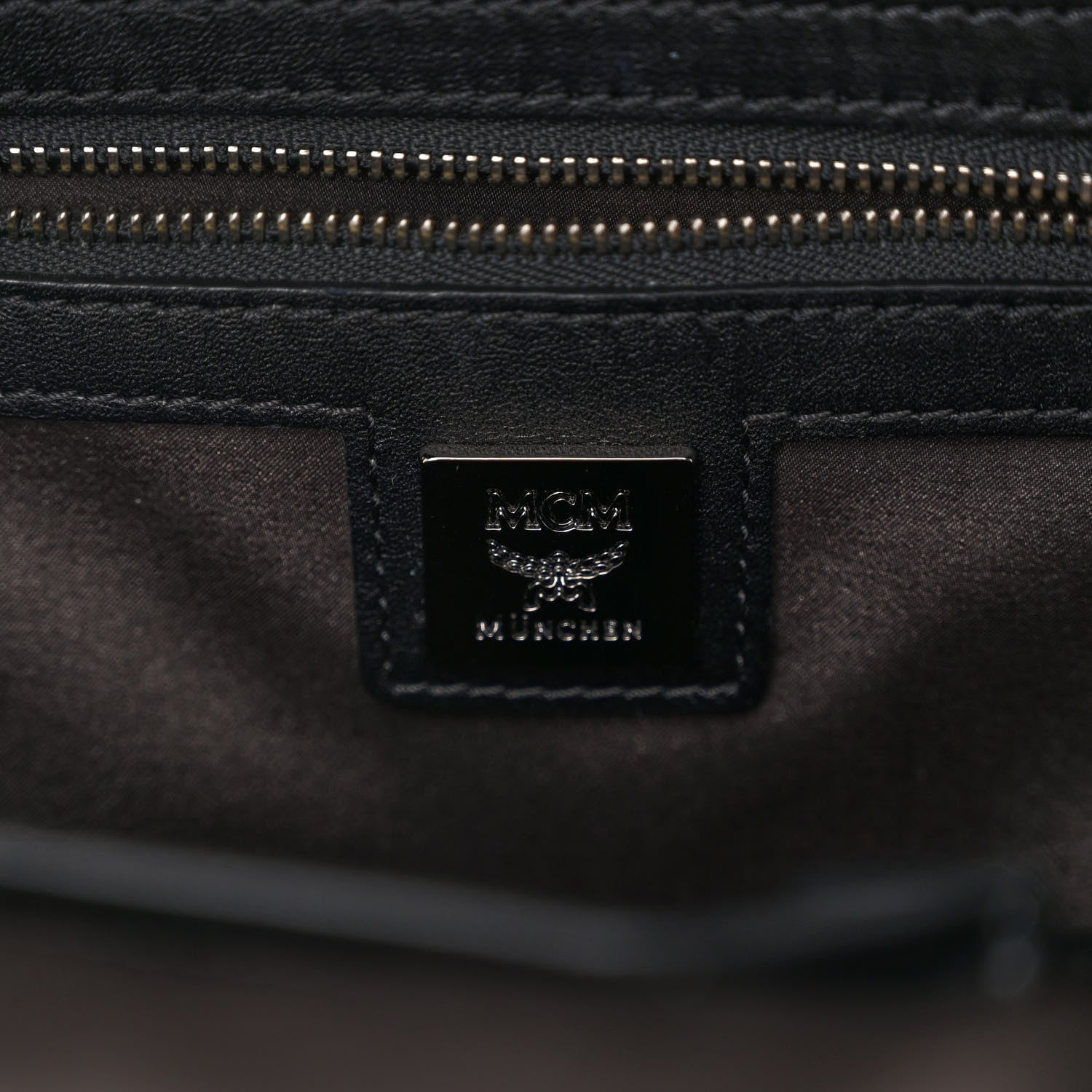 MCM Visetos Swarovski Studded Small Diamond Backpack Black 7 of 11