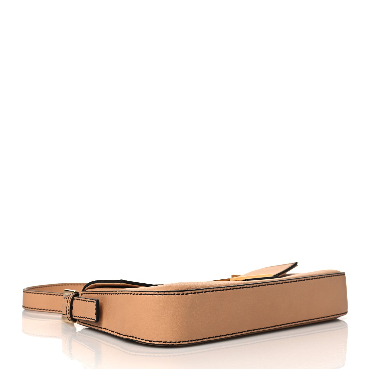 Fendi Vitello Flamingo Enamel Interchangeable Strap Baguette Beige 4 of 10