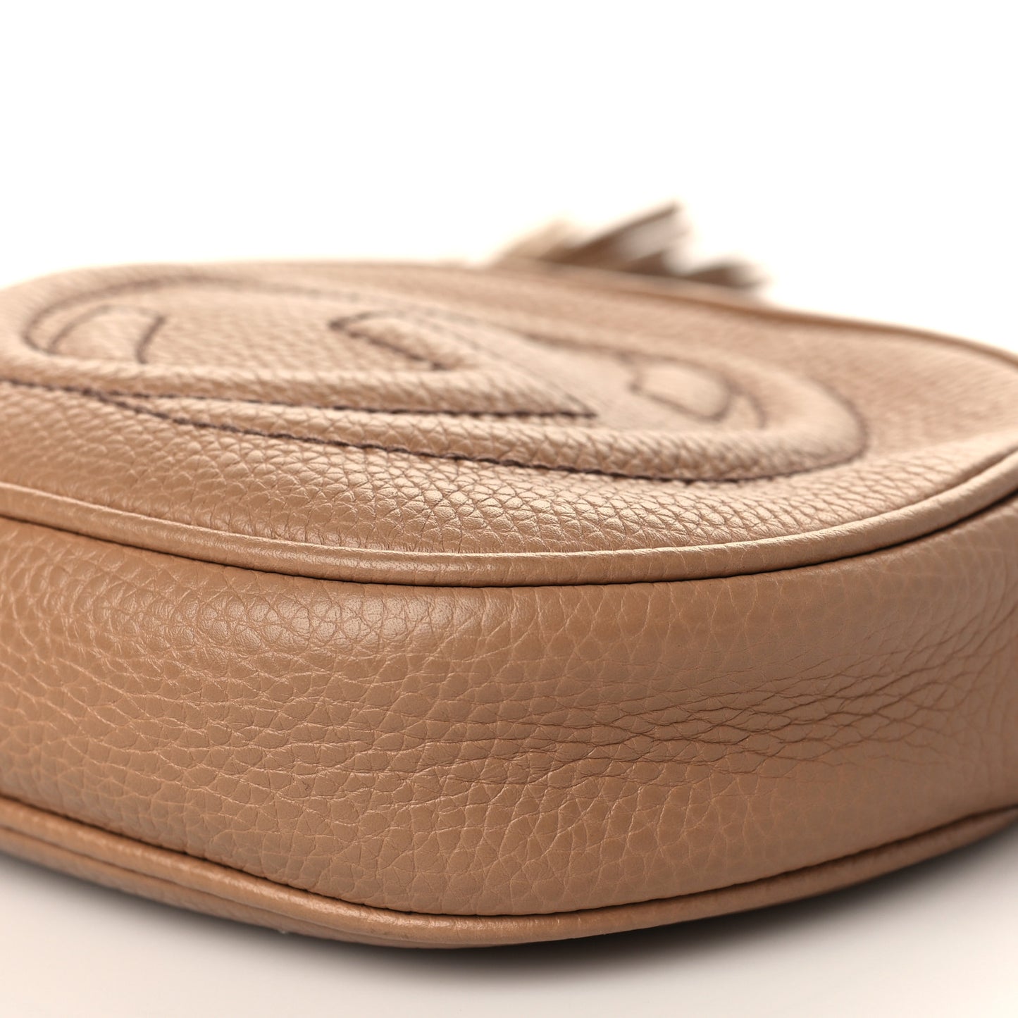 Pebbled Calfskin Mini Soho Chain Bag Camelia