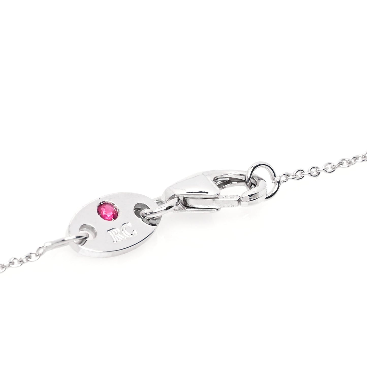 18K White Gold Diamond .25ctw Diamonds By The Inch Five Station Necklace