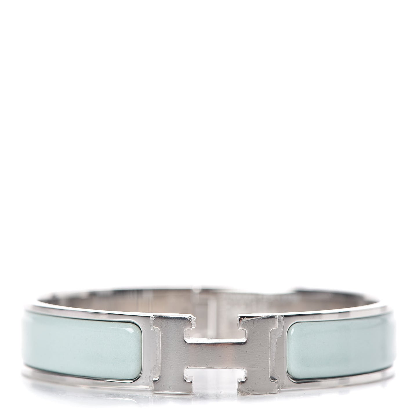 Enamel Narrow Clic Clac H Bracelet PM Vert Argile