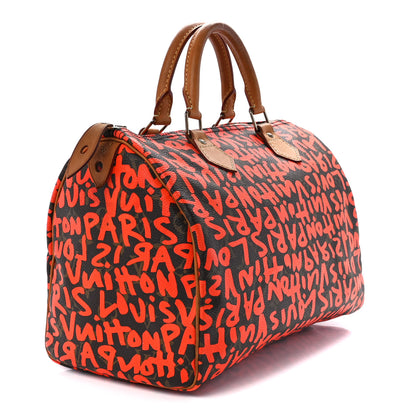 Louis Vuitton Monogram Graffiti Speedy 30 Orange 3 of 11