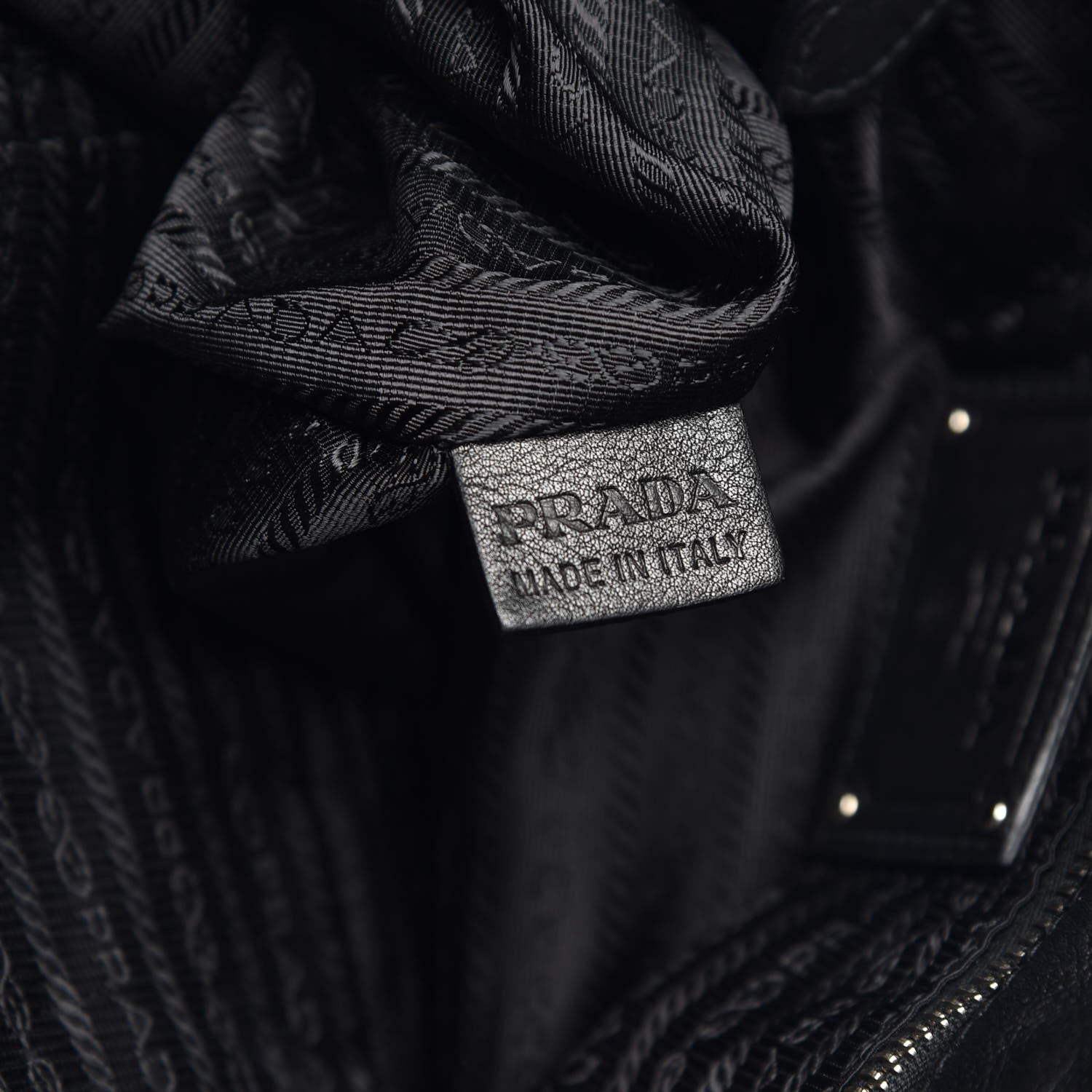 Prada Soft Calf Shoulder Bag Black 7 of 8