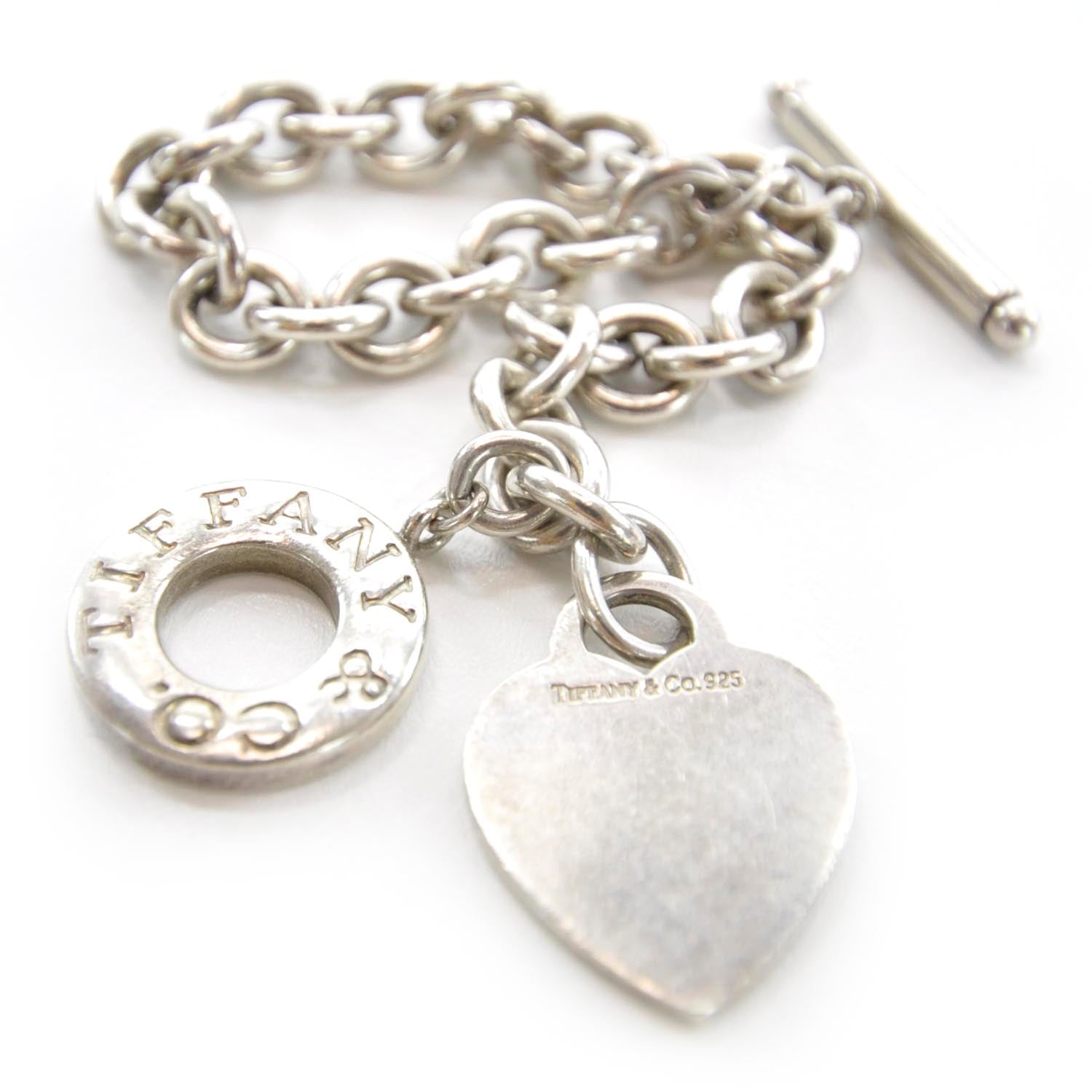 Tiffany Sterling Silver Heart Tag Charm Bracelet 4 of 4