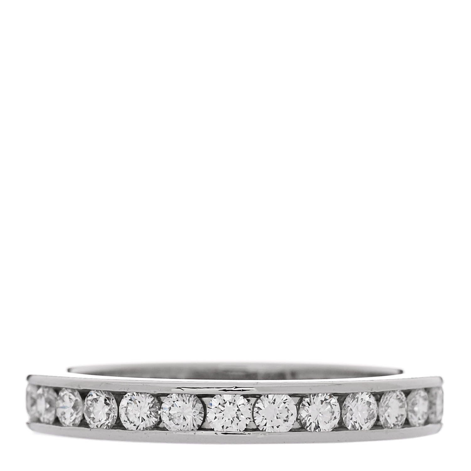 Tiffany Platinum Diamond Full Circle Wedding Band Ring 54 7 1 of 4