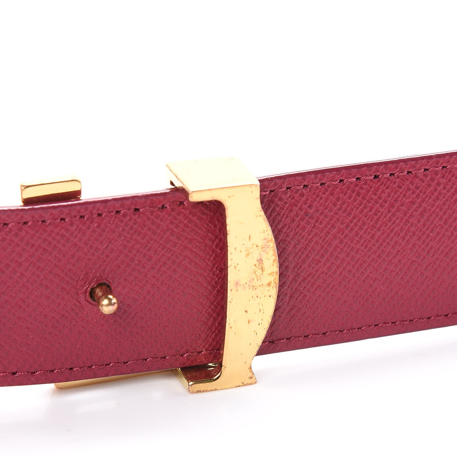 Louis Vuitton Monogram Calfskin 30mm LV Initiales Reversible Belt 80 32 Fuchsia 8 of 8