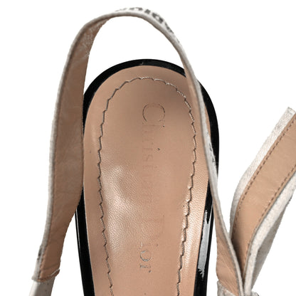 Christian Dior Patent Ribbon J'Adior Slingback 100mm Pumps 38 Black 7 of 8