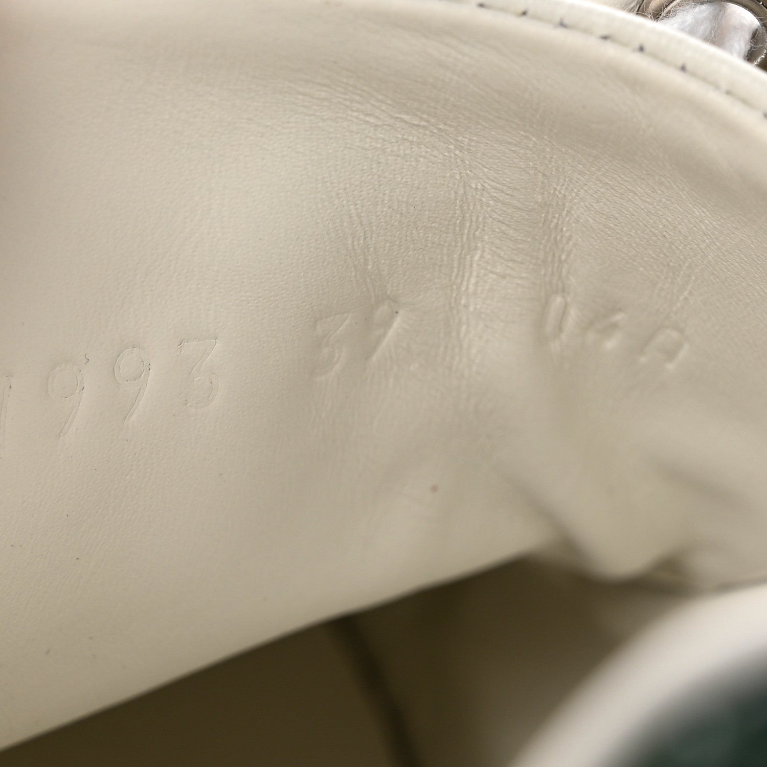 Gucci Calfskin Crocodile Web Womens Ace Sneakers 39 White Green 8 of 9