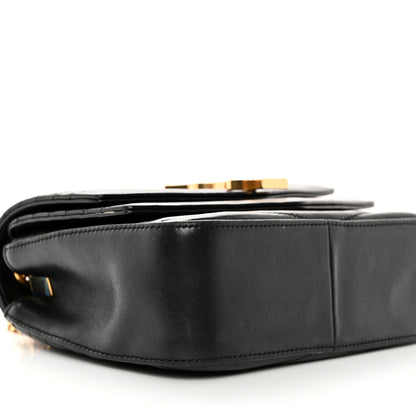 Saint Laurent Lambskin Matelasse Chevron Monogram Small Sulpice Bag Black 10 of 16