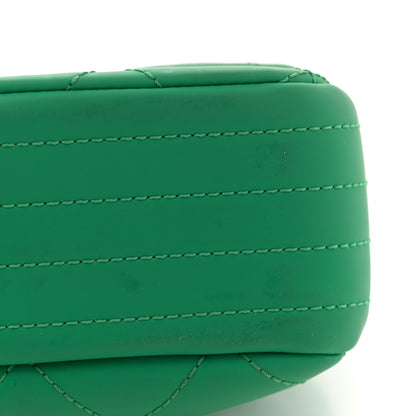 Chanel Rubber Quilted Lambskin Medium Coco Rain Flap Green 13 of 14