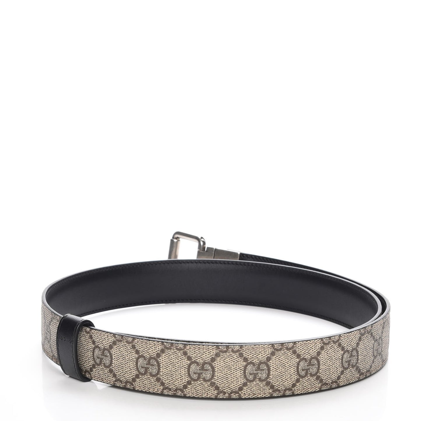 Selleria Calfskin GG Supreme Monogram Reversible 30mm Belt Black Beige Ebony