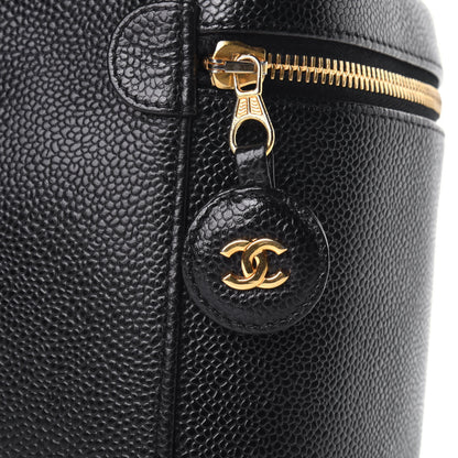 Chanel Caviar Cosmetic Vanity Bag Black 8 of 9
