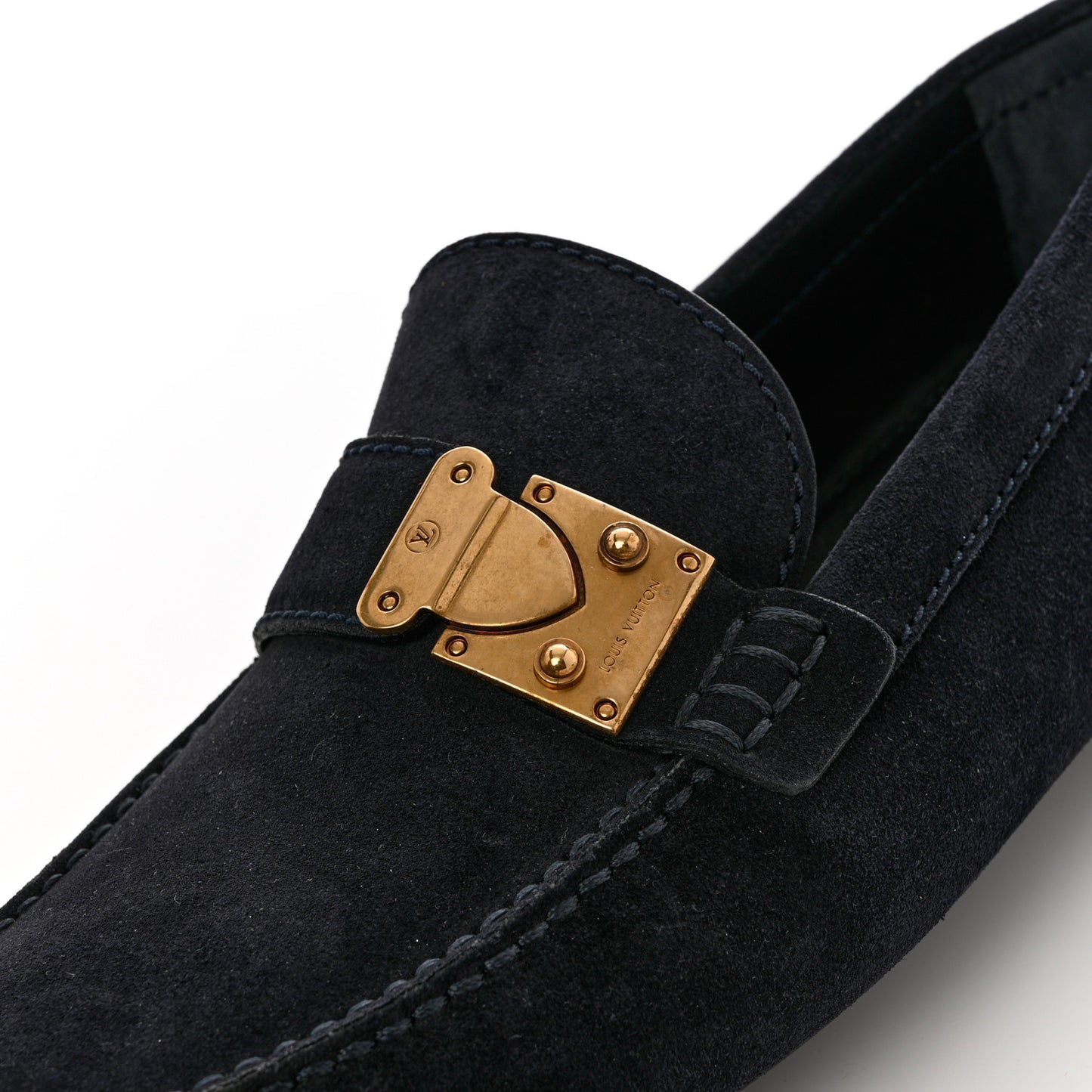 Suede Racetrack Moccasin Loafers 9 Marine