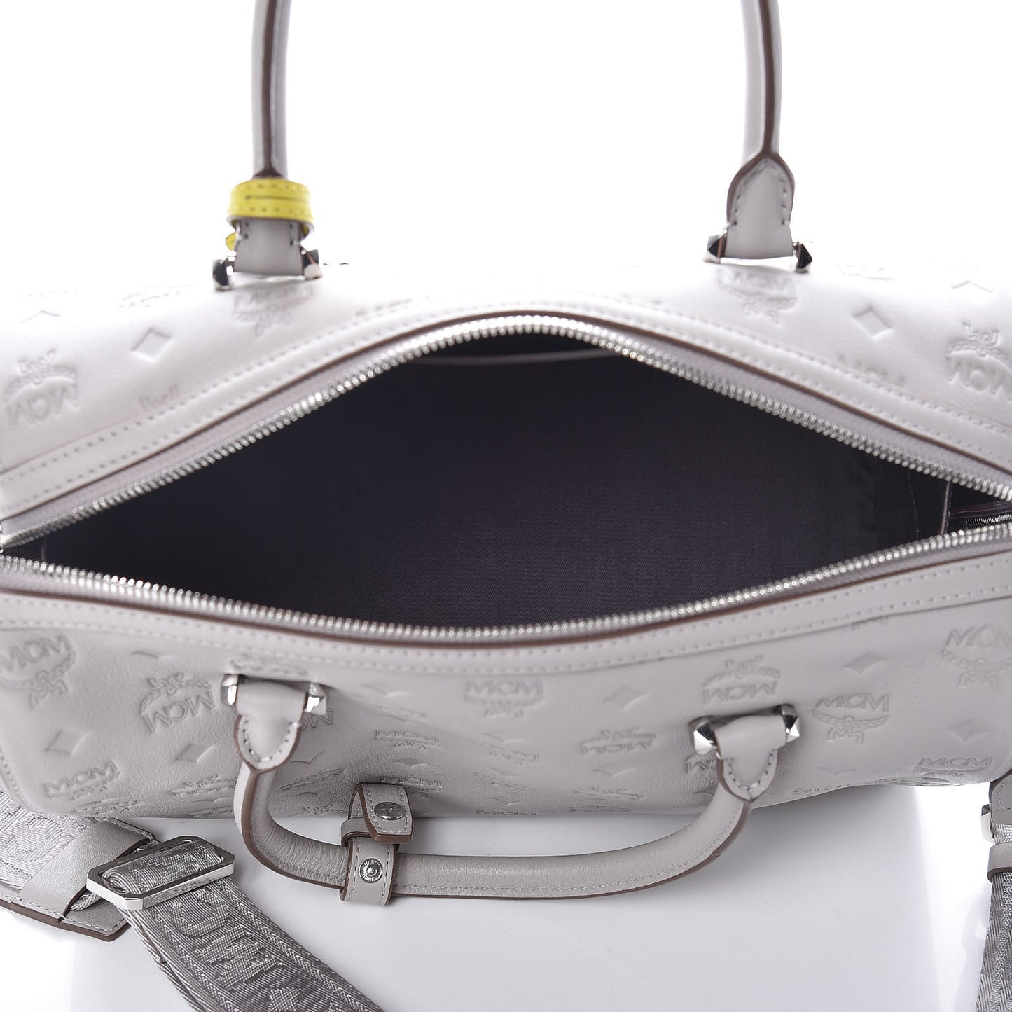 Calfskin Ottomar Monogram Essential Boston Bag Dove