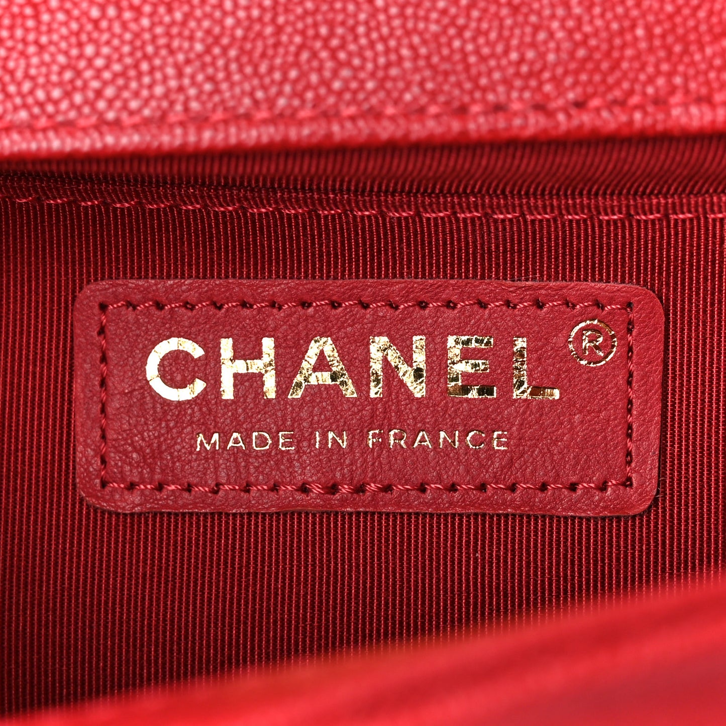 Caviar Quilted Medium Boy Flap Dark Red