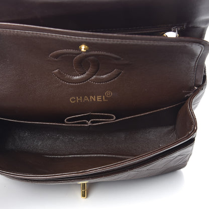 Chanel Lambskin Quilted Small Double Flap Brown 8 of 14