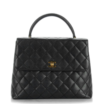 Chanel Caviar Quilted Jumbo Kelly Flap Black 1 of 9
