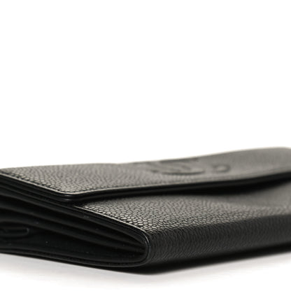 Chanel Caviar Timeless CC Large Gusset Flap Wallet Black 8 of 12