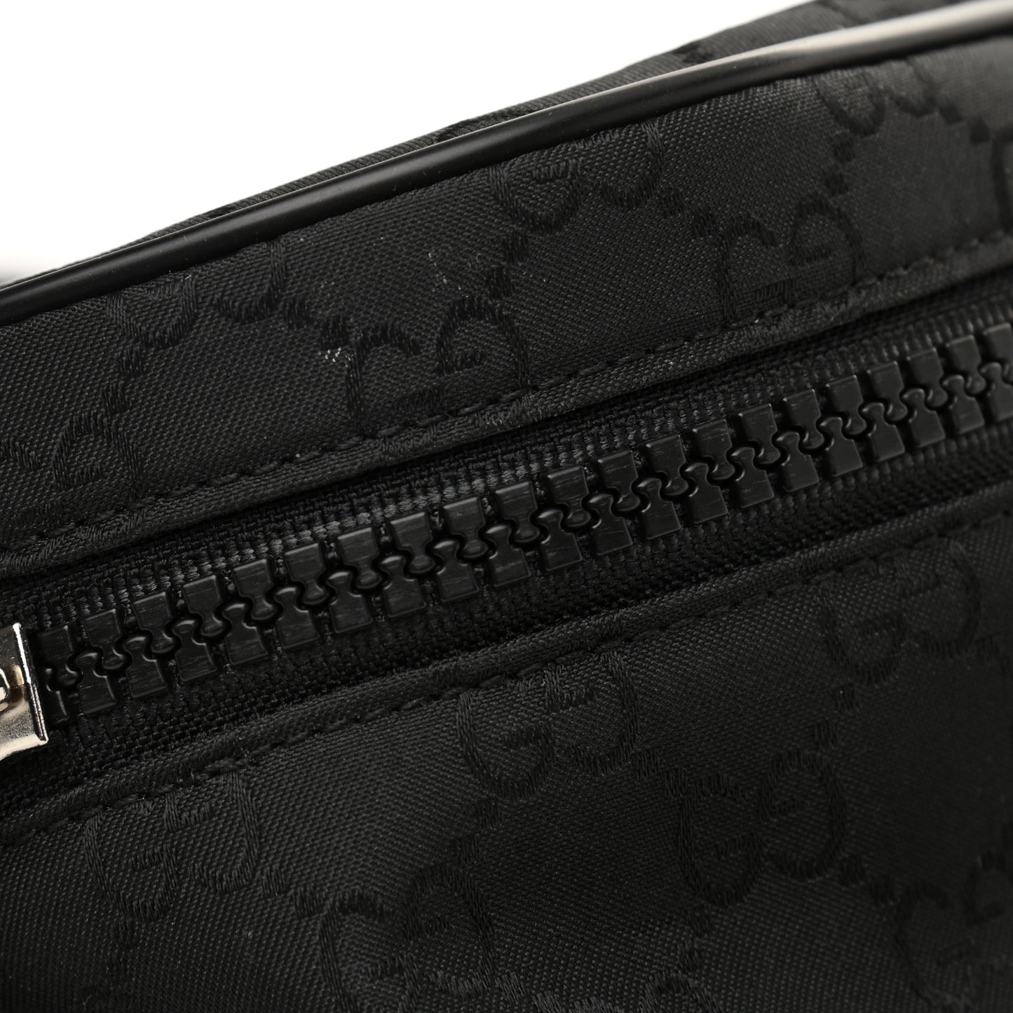 Nylon Monogram Fanny Pack Belt Bag Black