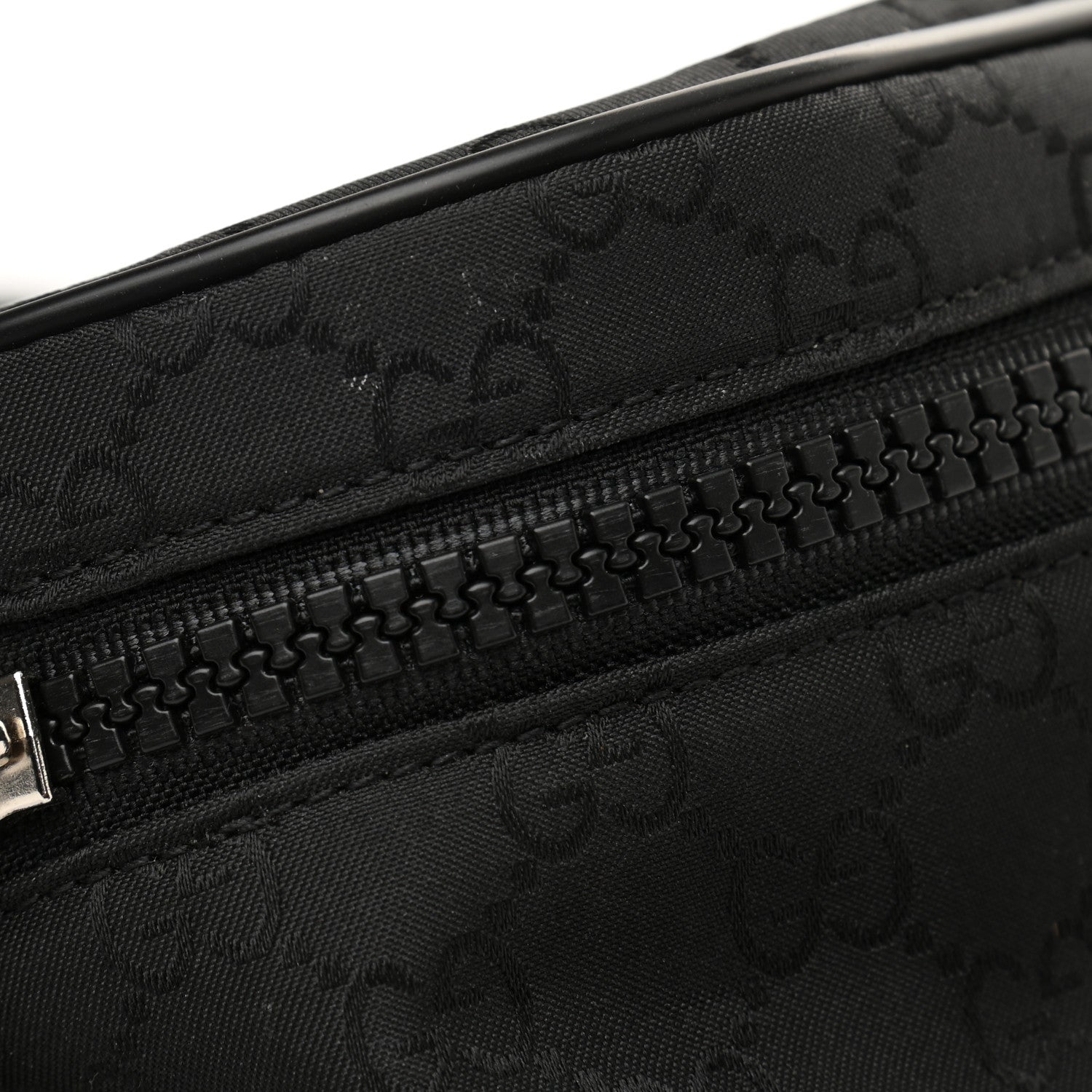Gucci Nylon Monogram Fanny Pack Belt Bag Black 11 of 12
