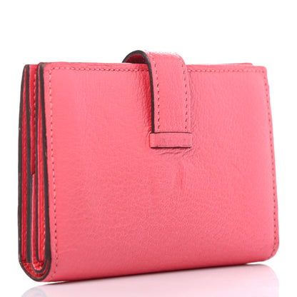 Hermes Chevre Mysore Mini Bearn Wallet Rose Lipstick 3 of 9