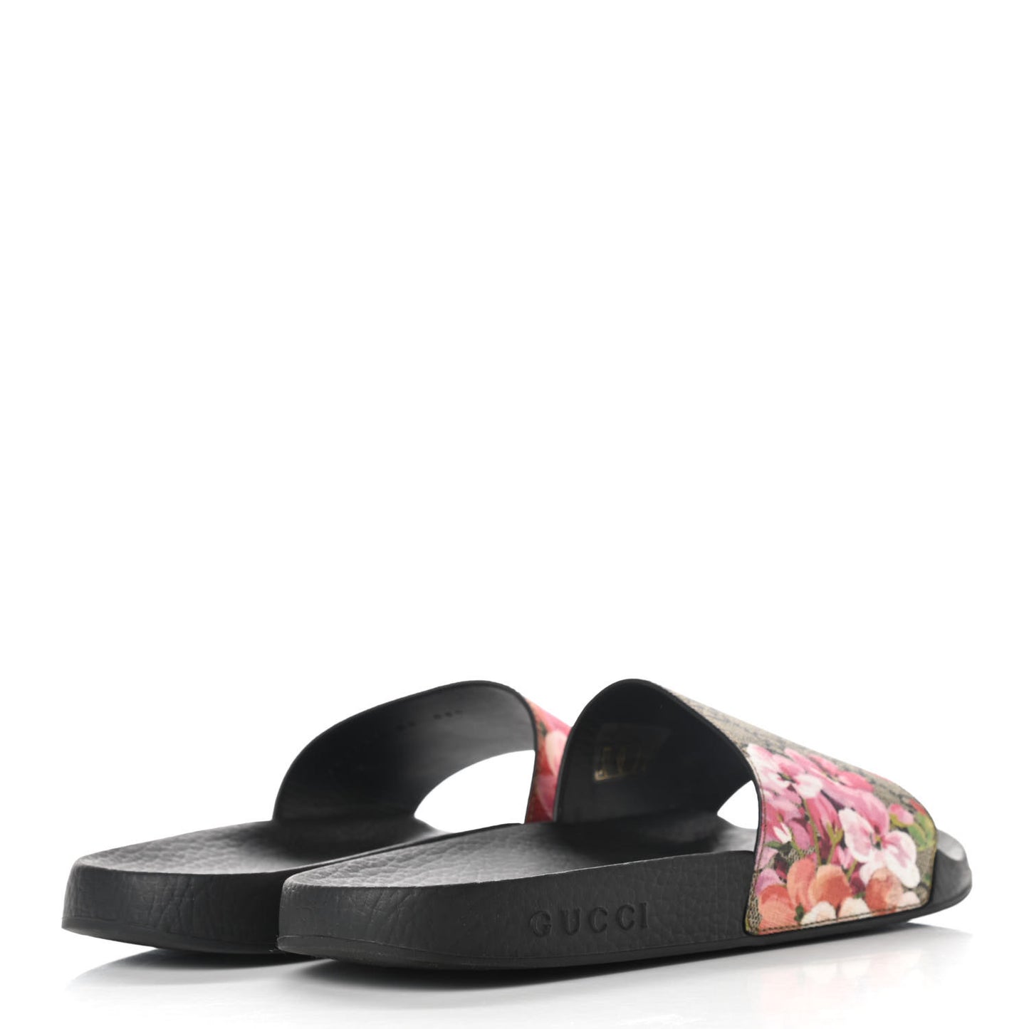 GG Supreme Monogram Blooms Slide Sandals 39 Beige Multicolor