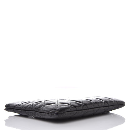 Chanel Caviar Quilted Medium Cosmetic Case Black 4 of 8